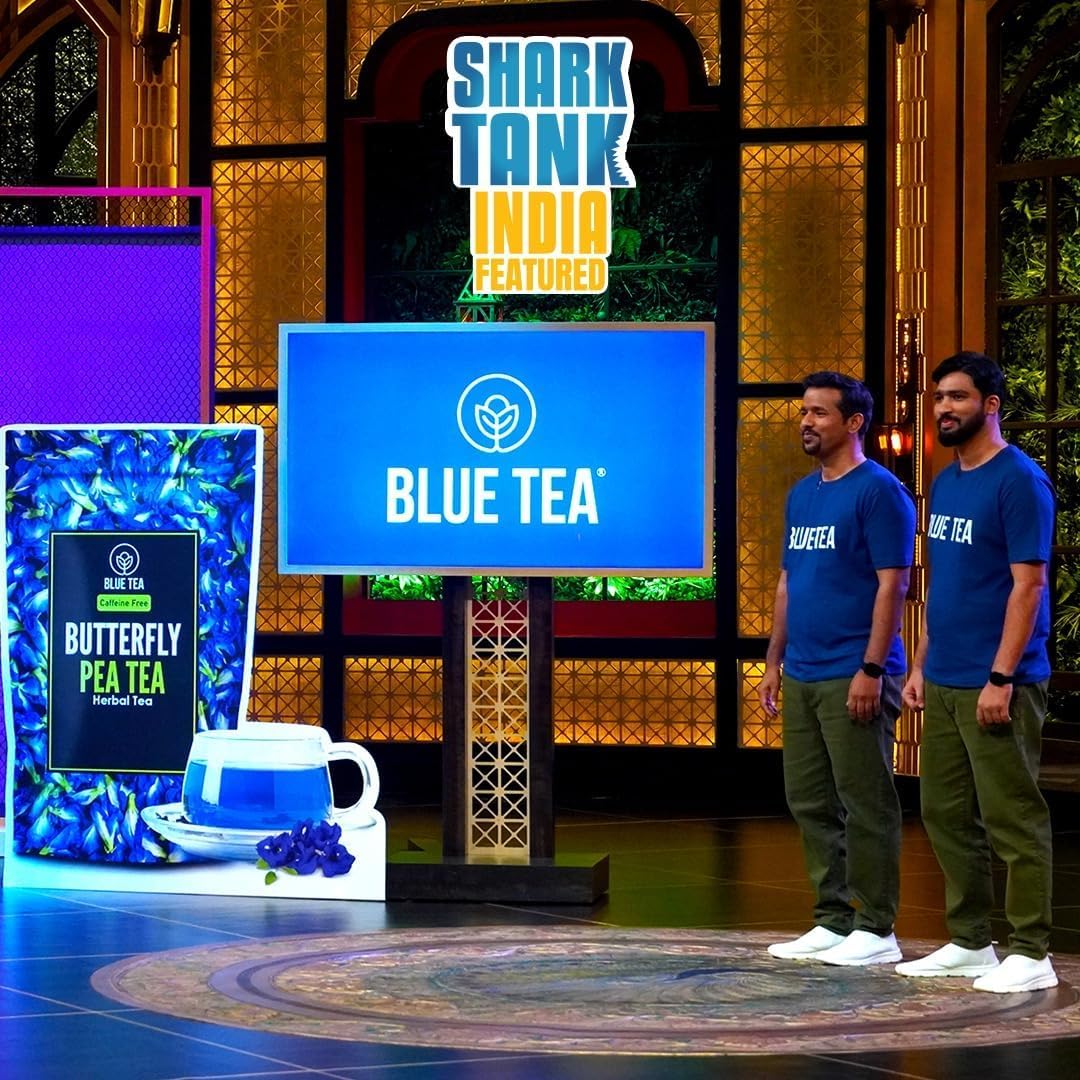 BLUE TEA - Flower Tea Combo - 4.05 Oz (Pack of 5) | VARIETY PACK | Combo Pack - Caffeine Free - Flower Based - Caffeine Free - Vegan - Non-Bitter - Non-GMO | Pet Jar Packs - Gift Box