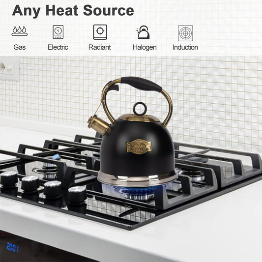 Tea Kettle -3.0 Quart Tea Kettles Stovetop Whistling Teapot Stainless Steel Tea Pots for Stove Top Whistle Tea Pot