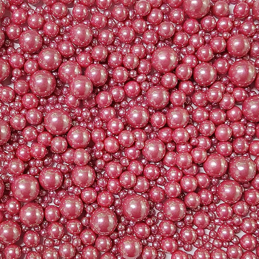 Edible Rose Gold Sugar Pearls Candy Sprinkles 120G/ 4.23Ounce Baking Cake Sprinkles Cupcake and Cake Topper Cookie Decorations Wedding Party Valentines Halloween Christmas Supplies