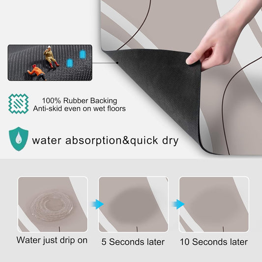Golener Bar Mat Spill Mat,Counter Protector Absorbent Coffee Maker Spill Mat Under Espresso Maker rug,Heat Resistant Tamping Mat Protects Against Spills Water Proof Kitchen Decor,Use as Cup Mat
