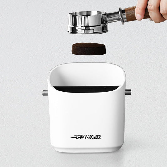MHW-3BOMBER Espresso Knock Box, 1.2L(15 Cups) Coffee Knock Box with Coffee Clean Brush and Removable Knock Bar for Espresso Puck, Coffee Ground, Durable Espresso Accessories, CS7092-OS