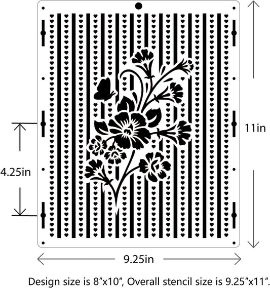 4-Pack Reusable Stencil Set for Crafting, Painting, and DIY Projects – Durable, Versatile, and Easy-to-Use Stencils for Walls, Fabric, Wood, and More