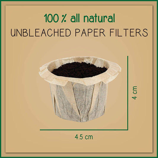 600 Paper Coffee Single-Use Filters, Brown, All-Natural & Unbleached for Keurig Brewers and Compatible with K-Cup Pods 1.0 & 2.0 Models, Disposable filters