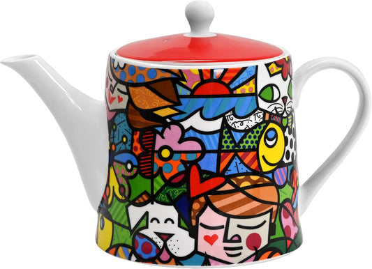 Britto Romero Bone China Coffee & Tea Pot, 28.7 oz, Nature in Harmony