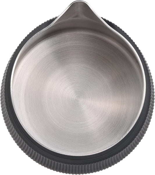 Normcore Handleless Milk Frothing Jug, Milk Pitcher 15.2 oz, Milk Frother Steamer Cup Stainless Steel Espresso Cup, Round Spout, Silver, 450 ml