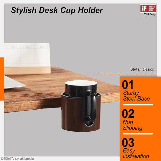 2pcs Cup Holder for Desk (2PCS Brown)