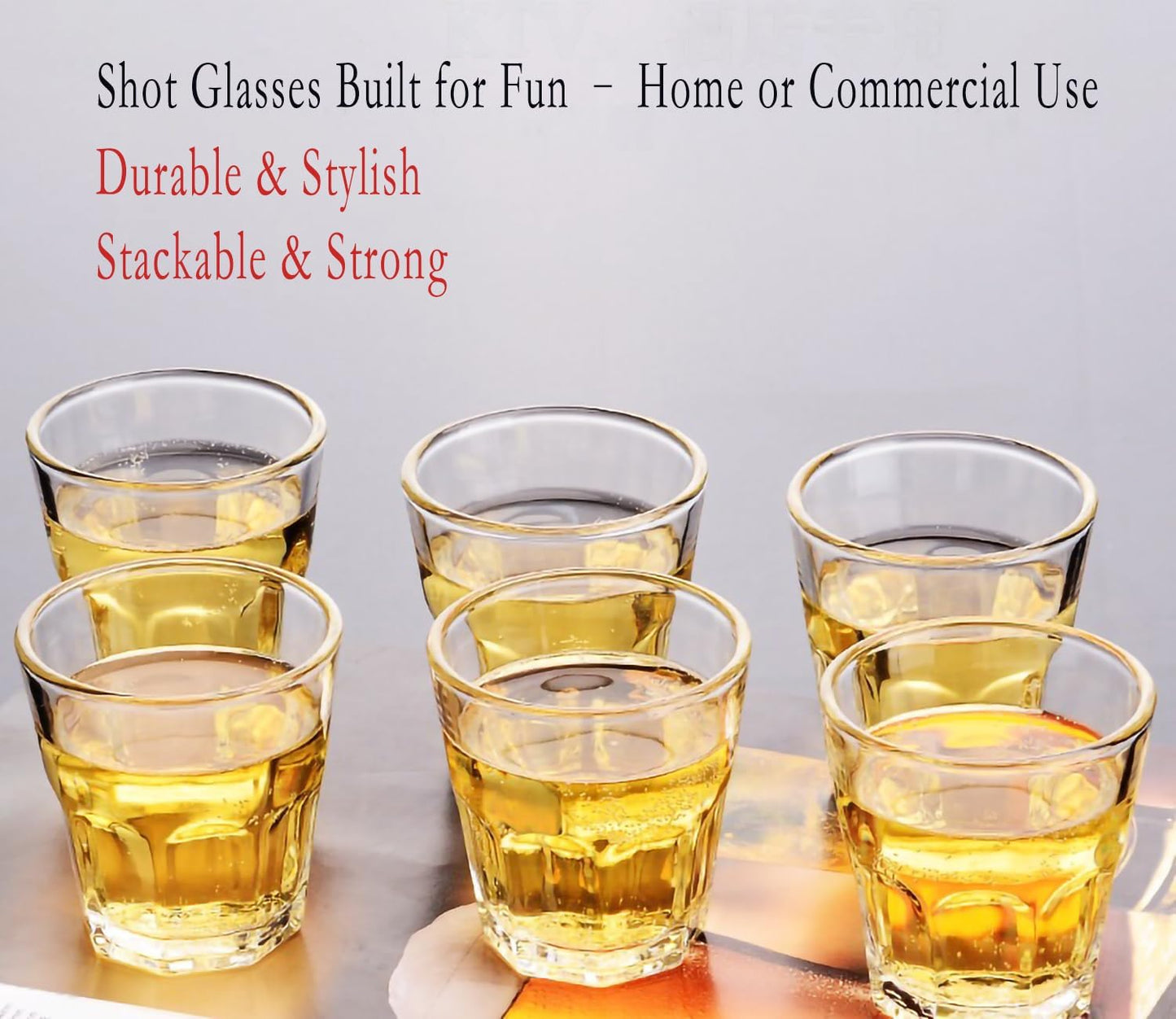 Shot Glasses Set 50ML/1.5oz.Small Espresso and LiquorGlasses for Whiskey TequilaVodka, Thick Glass Cups forPotter Style Cocktails Bar Party(2 Piece )