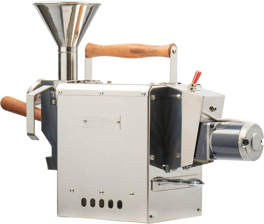 KALDI WIDE Home Coffee Gas Roaster - 300g Capacity with Full Package Accessories. Gas burner required, No thermocouples supported.