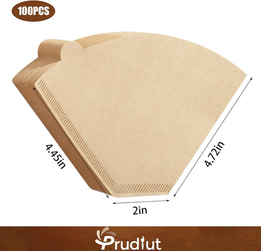 200 Count #4 Cone Coffee Filters 8-12 Cups, Disposable Coffee Filters 4 Cone Paper Unbleached Natural 4 Filters Paper Compatible with Ninja, Drip and Pour Over Coffee Maker