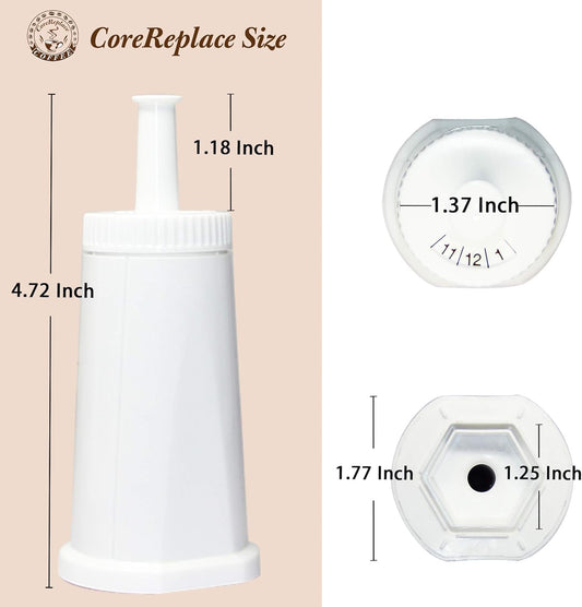 4 Pack Replacement Water Filter for Breville Barista Touch Espresso Machine BES880, Barista Pro BES878, Oracle Touch BES990, Oracle BES980 & Dual Boiler BES920 Bambino ClaroSwiss,#BES008WHT0NUC1