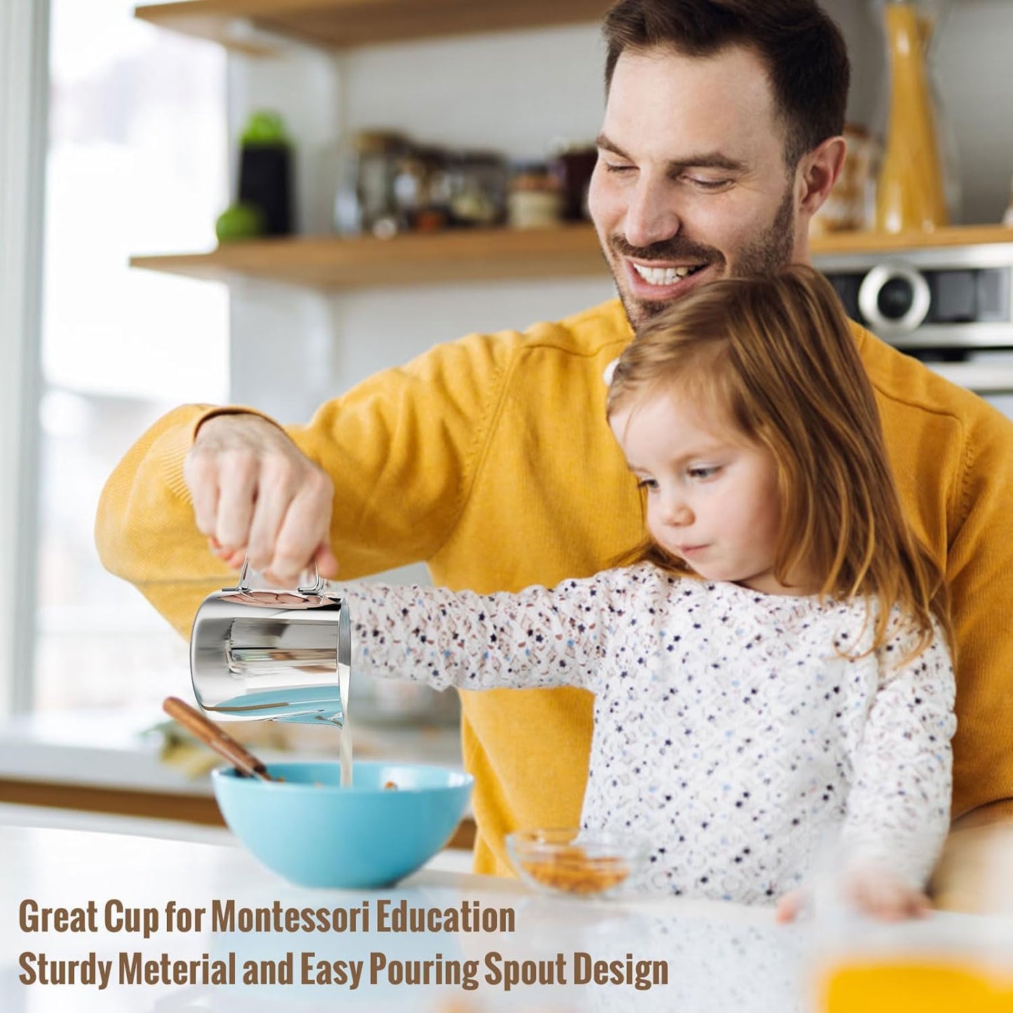 HULISEN Milk Frothing Pitcher, 6.8oz/200ml Stainless Steel Milk Frother Cup, Small Steaming Pitcher for Espresso Machine, Latte Art Pour Cup