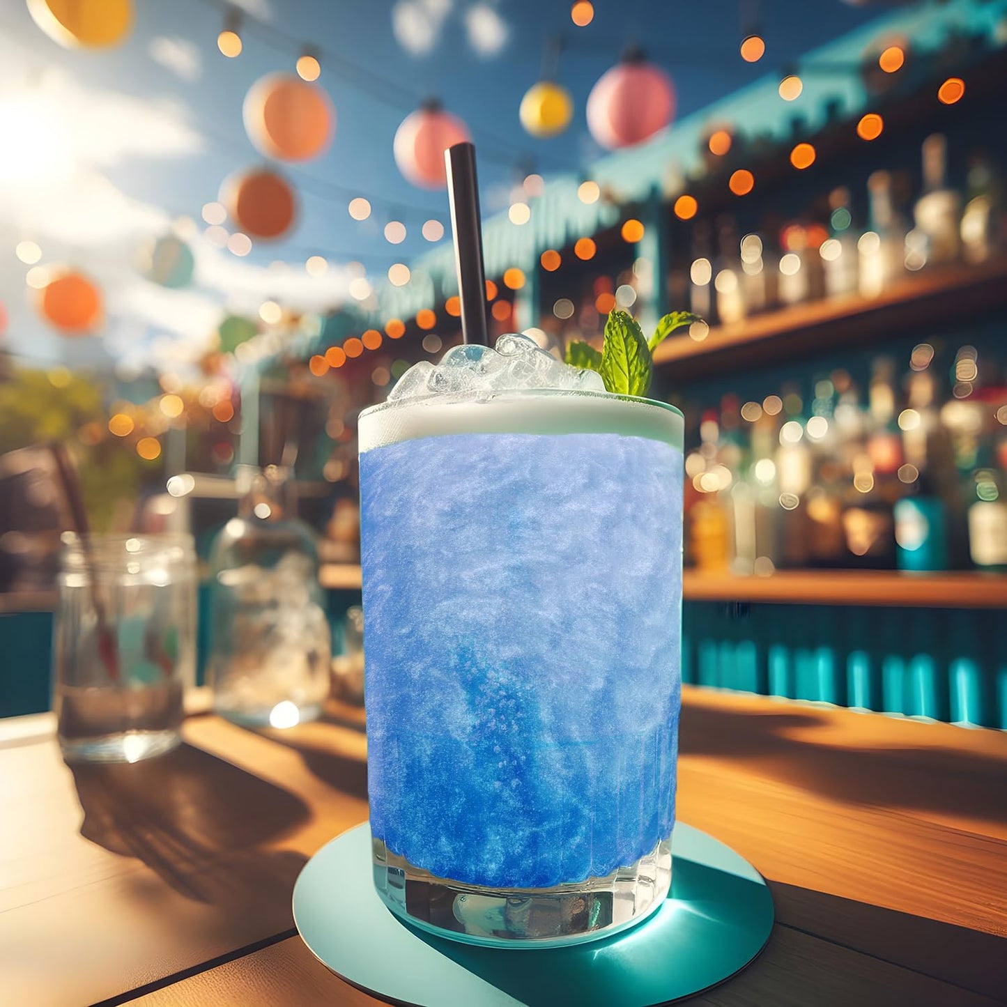 Bakell - Neon Blue Tinker Dust (4g, 1x Mini Spray Pump) Edible Glitter for Food, Desserts, and Beverages!