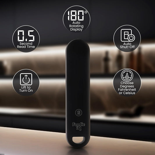 Thermocouple Food Thermometer, <1 Second Response time, ±0.5°F Accuracy, IP67 Waterproof, Magnetic, Auto-Rotate Digital Thermometer for Cooking, Oven, Grill, BBQ, Liquid, Brewing, Tea, Candy