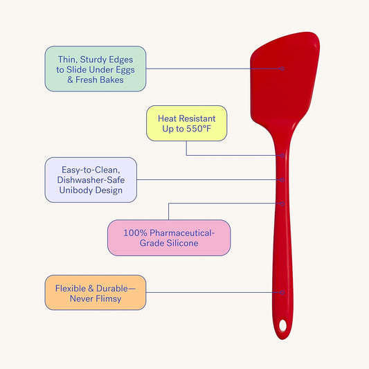 GIR Get It Right Premium Silicone Spatula Turner (Sage), Ultimate - 13 IN - Sparula