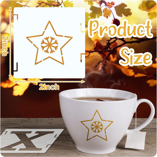 100 Pcs Stencils for Painting on Wood Reusable Stencil Crafts Drawing Templates Holiday Wall Paper for DIY Scrapbook Home 2 x 2 Inch(Alphabet Style)