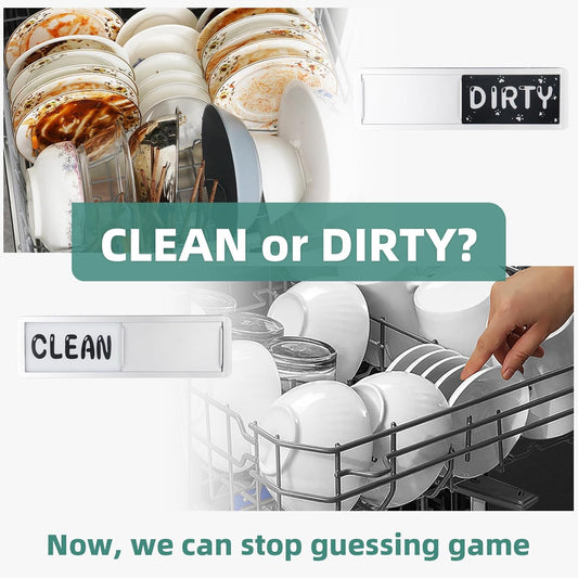Dishwasher Magnet Clean Dirty Sign,Clean and Dirty Dishwasher Sign,Clean Dirty Magnet for Dishwasher,Dishwasher Clean Dirty Sign,Works for All Dishwashers,Dishwasher Accessories(Silver)