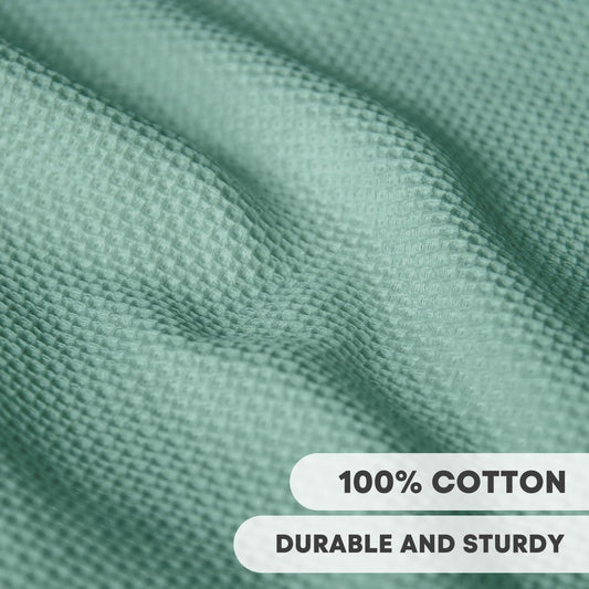 Artoid Mode 100% Cotton Light Green Waffle Weave Kitchen Dish Cloths, 12x12 Inch Ultra Soft Absorbent Quick Drying Kitchen Dish Towels Set of 6