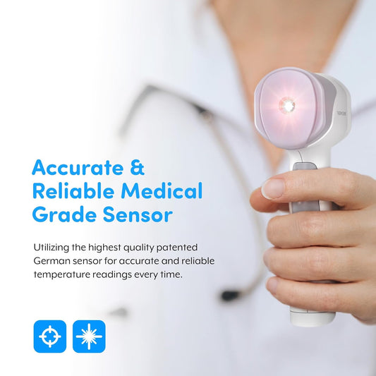 Medical Grade FSA-HSA Eligible Heavy Duty Touchless Infrared Forehead Thermometer, for Adults & Baby Digital Thermometer Gun, 1s Instant Results