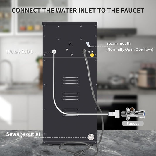 Commercial Milk Frother, 2500W 110V Automatic Steam Boiling Water Machine Electric Steam Milk Frothing Machine Espresso Coffee Milk Foam Machine Steamer with LED Display for Coffee Tea Shop