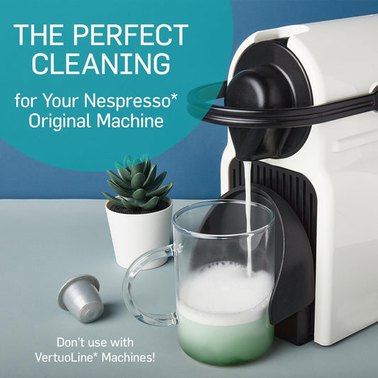 10 Pack Cleaning Pods Compatible with Nespresso Original Machines I Cleaning Kit for Better Tasting Coffee I Coffee Machine Cleaner I Easy and Safe to Use