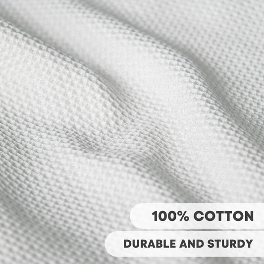 Artoid Mode 100% Cotton White Light Dark Grey Waffle Weave Kitchen Dish Cloths, 12x12 Inch Ultra Soft Absorbent Quick Drying Kitchen Dish Towels Set of 6, Multicolor