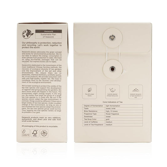 iTeaworld China Lapsang Souchong Loose Leaf Black Tea No smoky flavor smooth light floral and fruity aroma 100g Free 20 Tea Bags