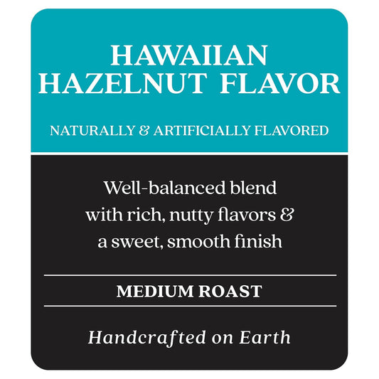 Copper Moon Medium Roast Whole Bean Coffee, Hawaiian Hazelnut Blend, 2 Lb