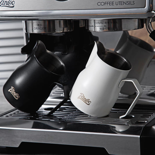 Milk Frothing Cup 450ML - Espresso Steaming Pitcher with Large Handle and Spout,Cappuccino Latte Art Cup for Barista and Home Cafe