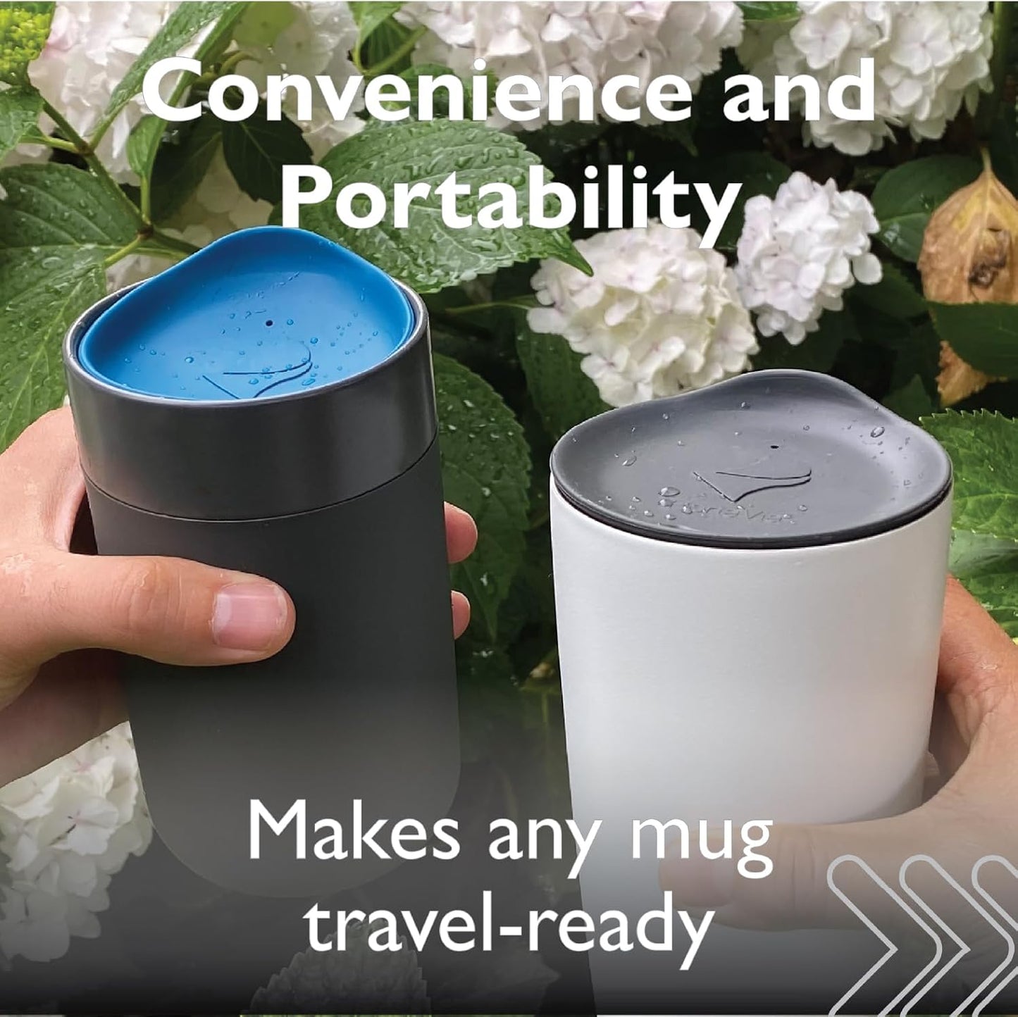 Reusable Coffee Cup Silicone Lid – Fits Most Tumbler, Water Bottle, & Ceramic Coffee Mug Between 3"-3¼" – Dishwasher-Safe Travel Mug Lid keeps your beverage in your mug (Medium - Navy)