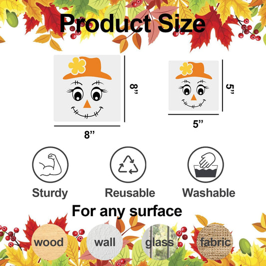 Fall Stencils Scarecrow Stencils Reusable Autumn Stencil DIY Crafts Templates for Painting on Wood Block T-Shirts Holiday Decor