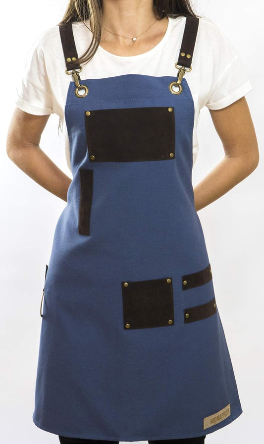 Men and Women Apron for Kitchen, Gardening, Artist, Chef, Work | Canvas, Waterproof, Adjustable Straps Unisex