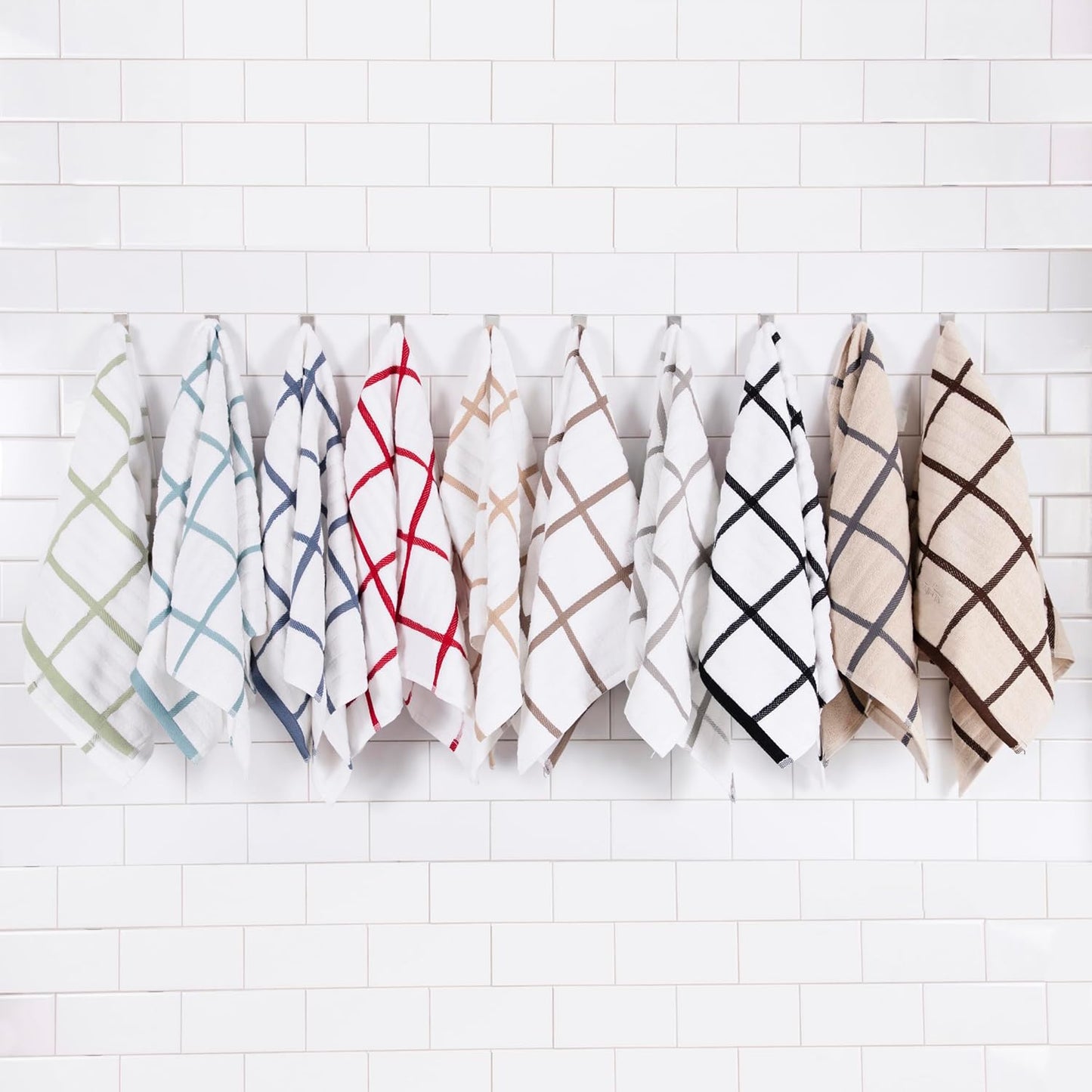 All-Clad Checked Kitchen Towel: Highly Absorbent, Super Soft Long Lasting - 100% Cotton, 17"x30" Tea Towel for Cleaning & Drying Dishes, Pans, Glassware, or Countertops, (1-Pack), Titanium Gray