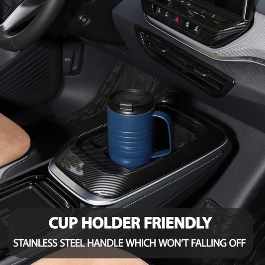 HAUSHOF 24 oz Travel Mug with Handle, Stainless Steel Vacuum Insulated Coffee Travel Mug, Double Wall with Leakproof Lid, BPA Free