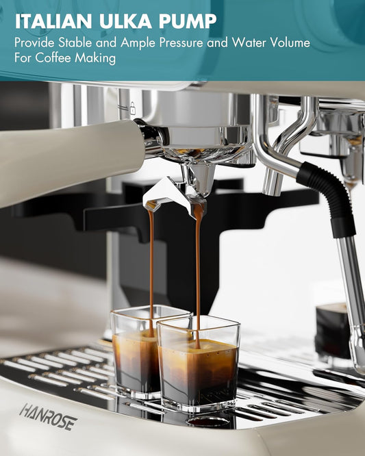 Espresso Machine With Grinder, 20 Bar Espresso Machine with Milk Frother Steam Wand, Espresso Machines for Home, Expresso Coffee Machines Professional, Cappuccino Latte Machine