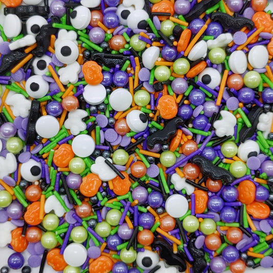 Halloween Sprinkles Ghost & Pumpkin & Eyes Cake Decorations Topper Edible Themed Sprinkles For Cookie Decorating, Chocolate Desserts, Cupcakes, Ice Cream 4.58OZ