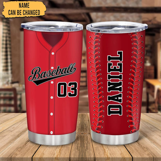 Hyturtle Personalized Baseball Tumbler Baseball Players Design Stainless Steel Double Walled Vacuum Insulated Tumblers 20oz30oz Coffee Travel Mug Cup Christmas Gift For Men Boys Friends Dad Sports Fan