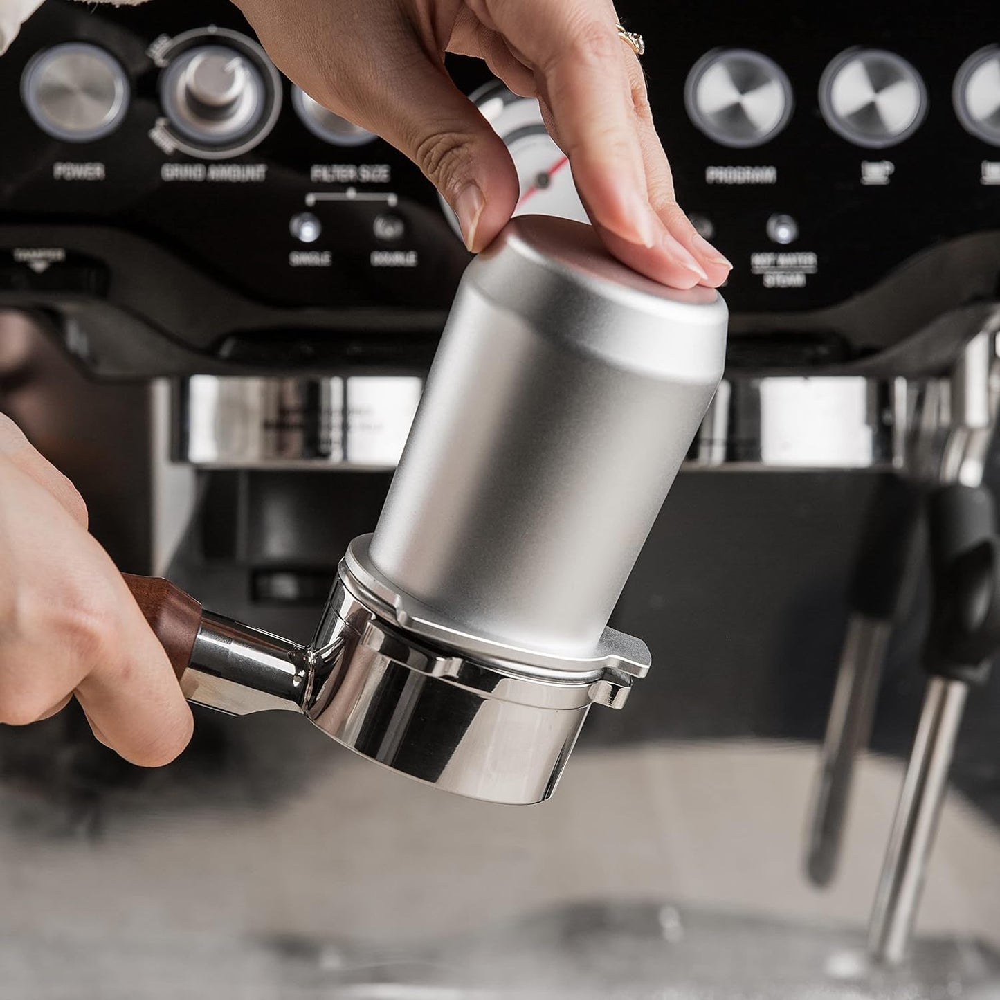 Portafilter Dosing Cup Espresso Coffee Accessrioes Compatible with 54mm Breville Portafilter and All 54mm Size Matte Silver