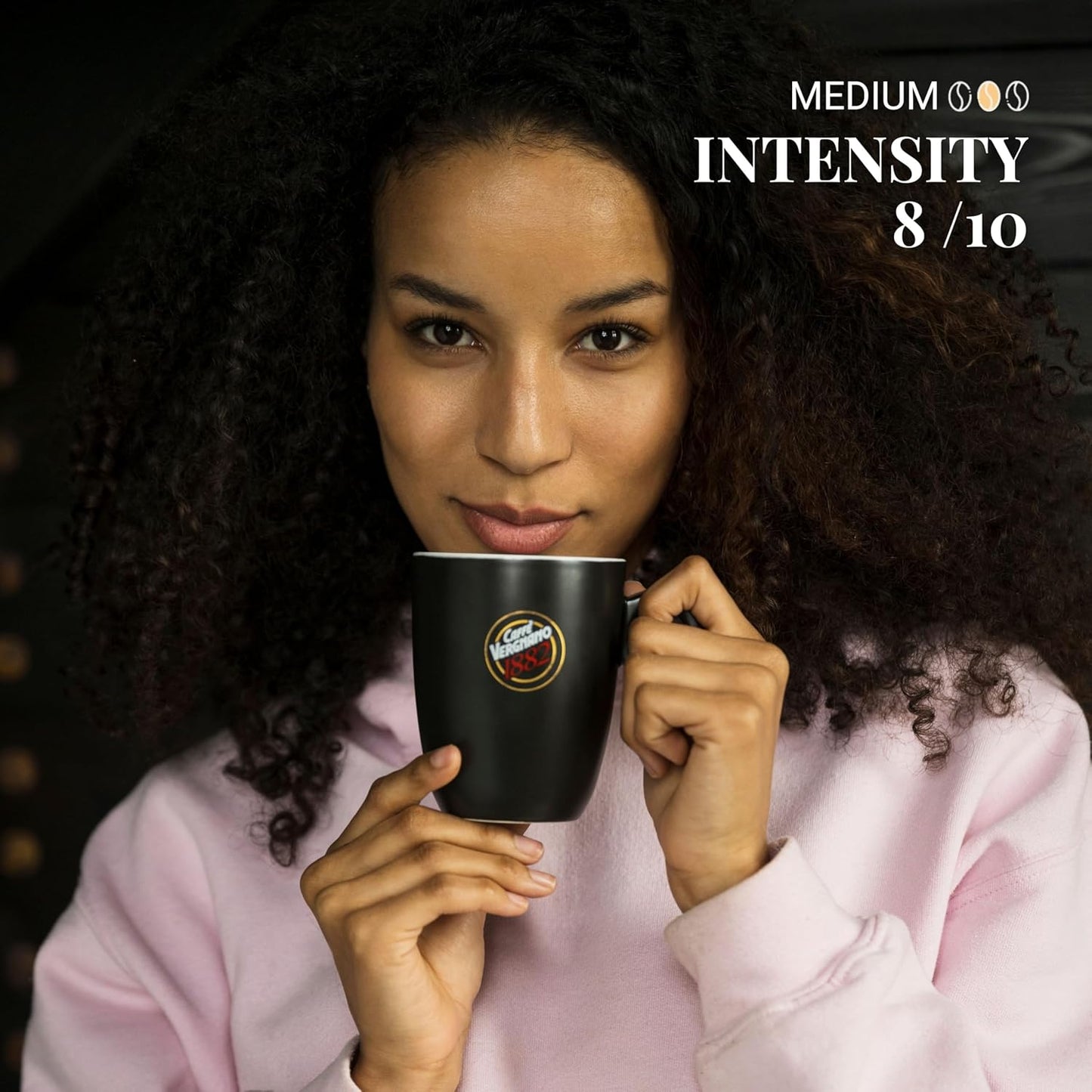 Caffe Vergnano 1882 Gran Aroma Whole Bean Arabica Medium Espresso Roast Coffee, 2.2lbs Bag - Italian Coffee Beans with Rich notes of Cocoa, Spices & Dried Fruit, Intensity 8/10-1000g Bag