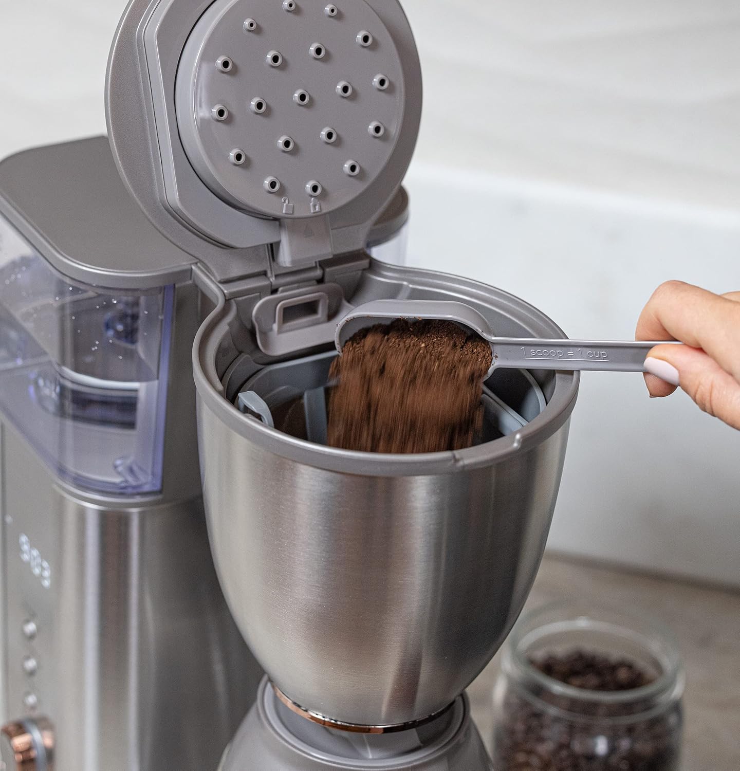 Café Specialty Drip Coffee Maker | 10-Cup Glass Carafe | WiFi Enabled Voice-to-Brew Technology | Smart Home Kitchen Essentials | SCA Certified, Barista-Quality Brew | Stainless Steel
