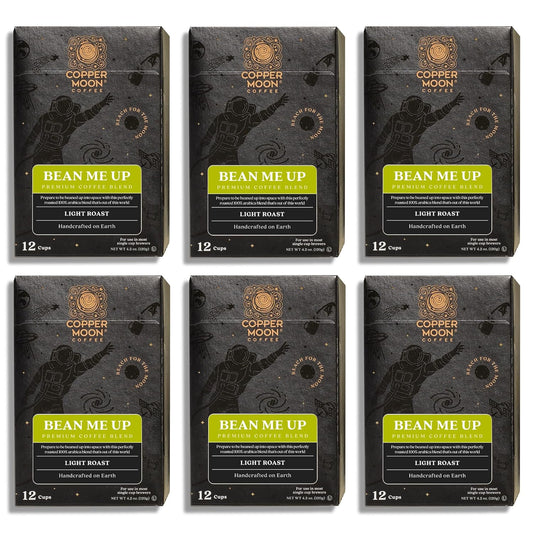Copper Moon Single Serve Coffee Pods for Keurig K-Cup Brewers, Light Roast, Bean Me Up Blend, 72 Count
