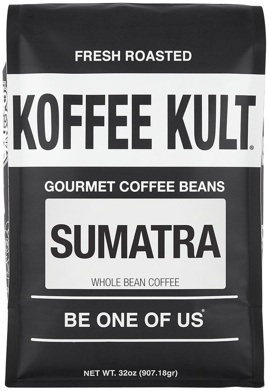 Koffee Kult Sumatra Coffee Beans Dark Roast - Indonesian Fresh Roasted Coffee Beans(Whole Bean, 32oz)
