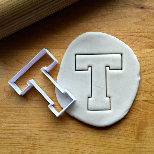 Sweet Prints Inc Varsity Letter T Cookie Cutter - Dishwasher Safe (S/M: 3.5")