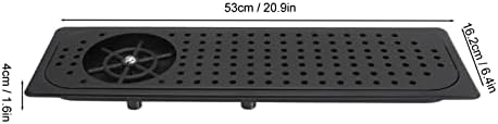 Pitcher Rinser, Stainless Steel Countertop Cup Washer Spray Rinser, Glass Rinser with Multi Angle Outlet Water, Drain and Drip Tray, Hose, for Home Kitchen Hotel Cafe (4)