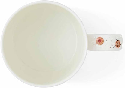 Royal Worcester Wrendale Designs Farmhouse Style Mug, Diet Starts Tomorrow - 14 oz Fine Bone China Mug with Hamster Illustration for Cozy Kitchen Vibes - Floral Drinkware for Daily Comfort