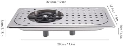 Glass Rinser, Countertop Commercial Pitcher Rinser, High Pressure Cup Washer, Stainless Steel Cup Washer with Drain Drip Tray Hose for Home Kitchen, Restaurant, Bar, Coffee