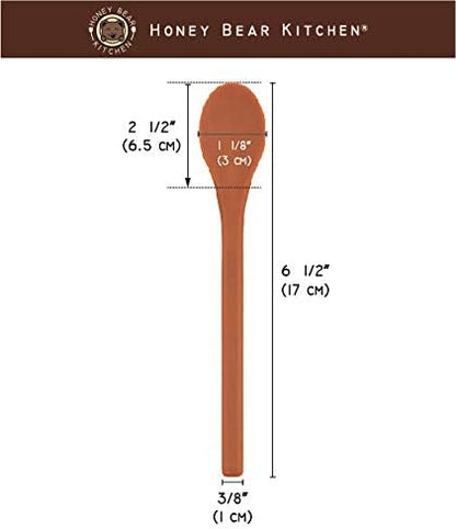 Honey Bear Kitchen Silicone Stirring Spoon (Set of 2, Super Scarlet) for Coffee & Tea