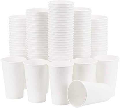 Paper Cups 16 oz 200 Pack for Coffee & Tea Made in USA | Bulk 200 Count for Home, Office, Restaurants & Parties | Recyclable Disposable 16 Ounce To-Go Cups for Hot Drinks