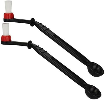 Coffee Machine Brush Cleaner Nylon Espresso Machine Brush Coffee Cleaning Tool with Spoon (Pack of 2)