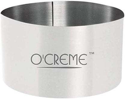 O'Creme Cake Ring Sturdy Stainless Steel Round Mousse Cake Ring Mold for Baking, Dessert Cake Decorating Pastry Rings 2-3/4 Inch Diameter x 1-3/4 Inch High