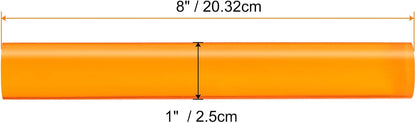 HARFINGTON Acrylic Clay Roller 8 Inch x 1 Inch Solid Non-Stick Plastic Round Tube Roller Polymer Clay Rod Fondant Rolling Pin for Shaping, Sculpting, Modeling DIY Crafts, Orange